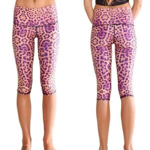 Teeki Purple Awakening Goddess Capri Leggings.